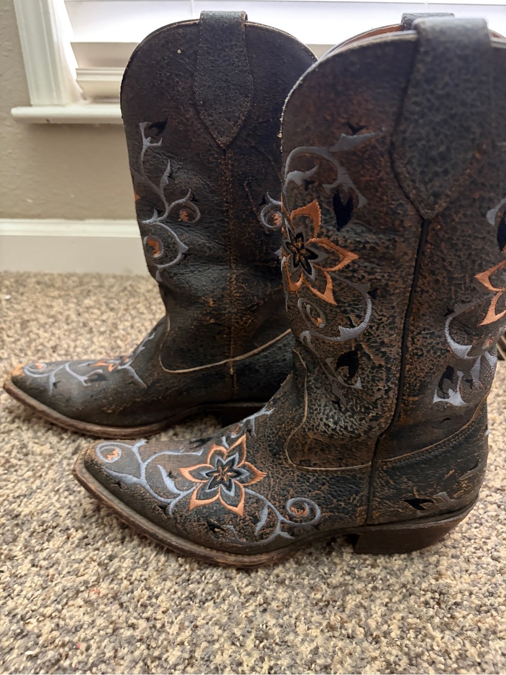 Rocky Brand Handhewn Boots- Floral Embroidered - Picture 5 of 9